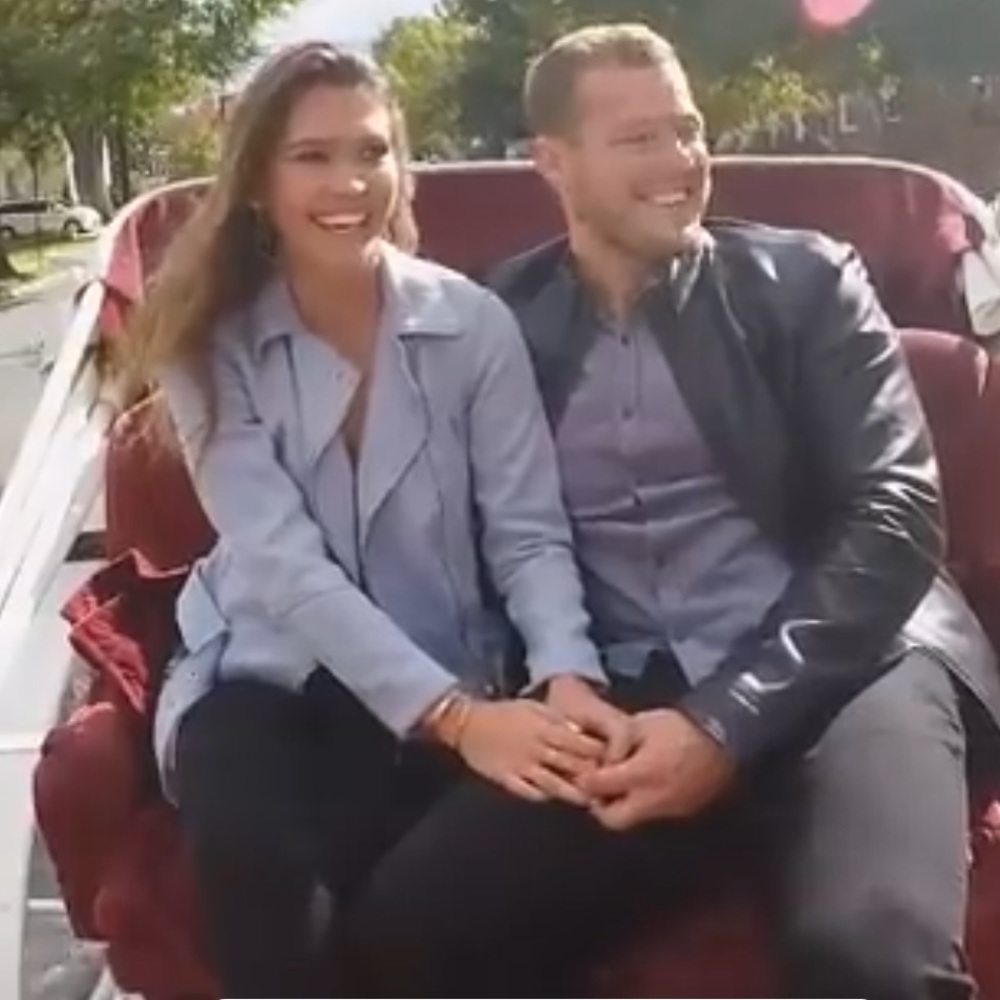 As seen on Caelynn Bachelor. H&M Blue Moto Jacket - Picture 7 of 8